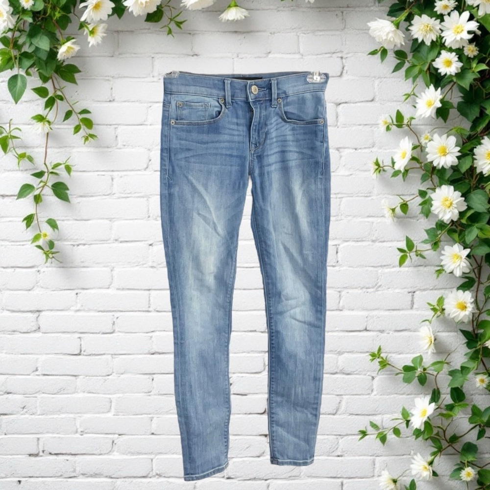 Express Stretchy Faded Mid-Rise Blue Jean Jeggings Jeans Women Size 00